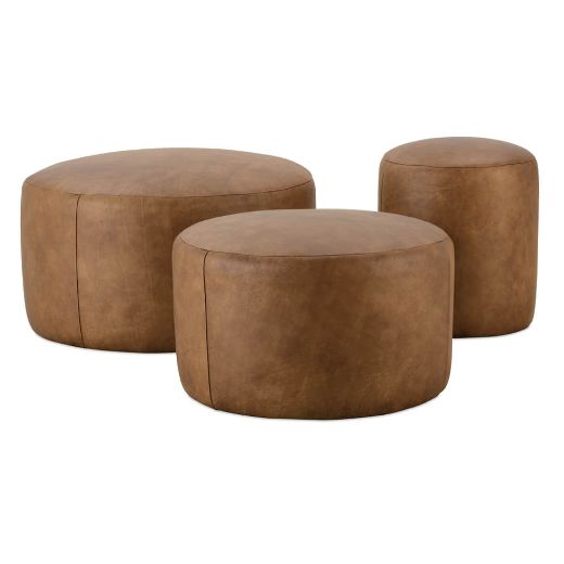 Picture of Cleo Leather Ottoman